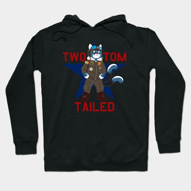 Two Tailed Tom - - Pilot Star - - Tagged Hoodie by Two Tailed Tom